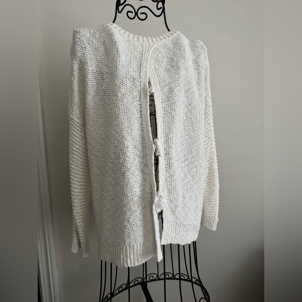 LC Lauren Conrad Cream Cable Knit Sweater